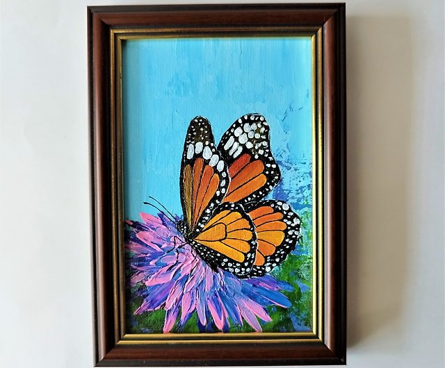 Monarch Butterfly Acrylic Painting