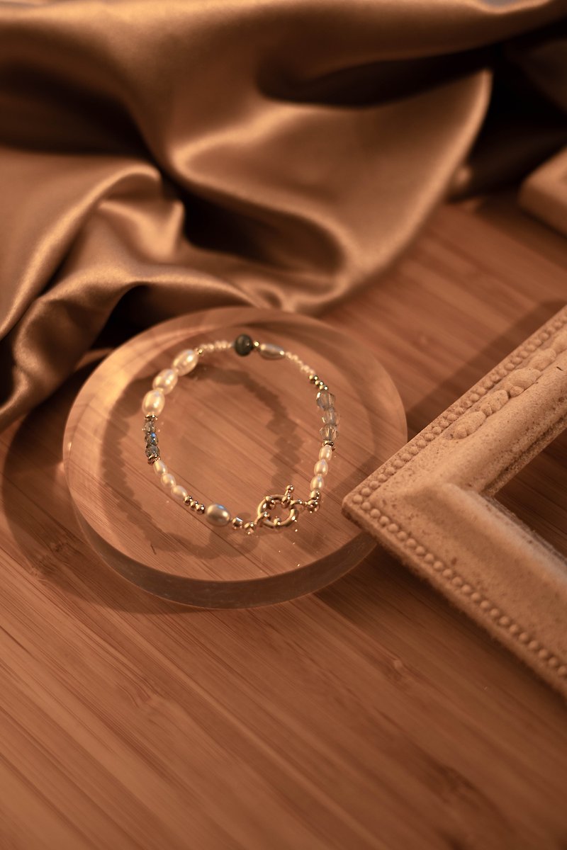 捷克珠 淡水珍珠 混搭設計手鏈 - 手鍊/手環 - 珍珠 多色
