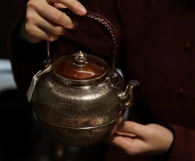 2122-2 松栄堂 純銀 茶托 鎚起 5客 総重量約501.5g 茶道具 共箱