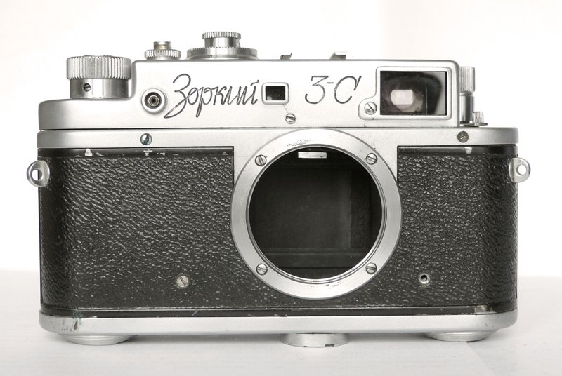 Zorki 3C 3S rangefinder film camera 35 mm M39 mount USSR KMZ body - Cameras - Other Metals Silver