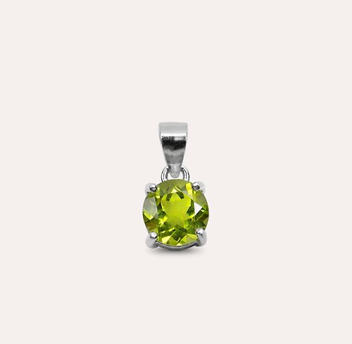 安的珠寶 AND Jewel AND 橄欖石 綠色 圓形 6mm 墜子 經典系列 Round P 天然寶石 珠寶