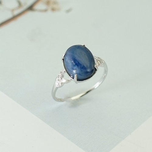 Artisan by N.K. Silver Ring with Blue Sapphire and diamond