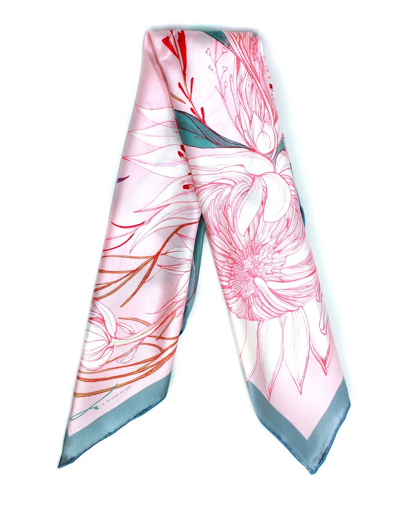 あなたのようなオリジナルデザインの長い正方形のスカーフ - スカーフ - シルク・絹 