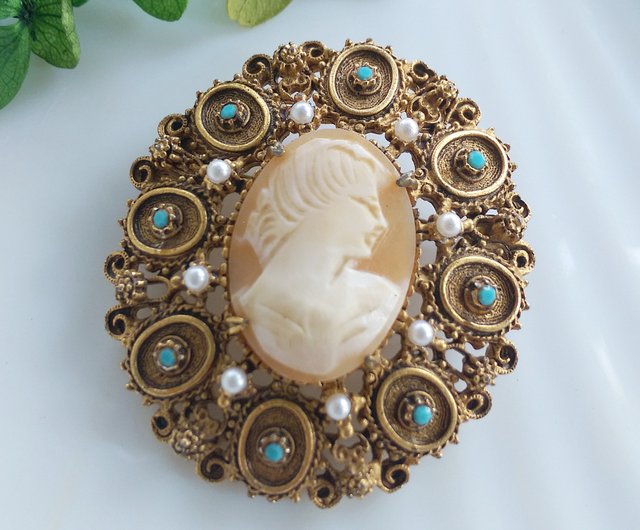 ヴィンテージ　 ブローチ２点＆ネックレス＆リング４点セット ヴィンテージ ブローチ2点＆ネックレス＆リング4点セット