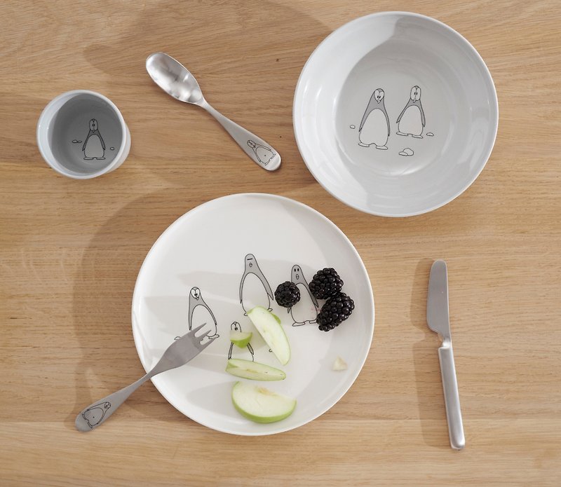 【Stelton】 Pingo兒童杯盤三件組 - 寶寶/兒童餐具/餐盤 - 塑膠 