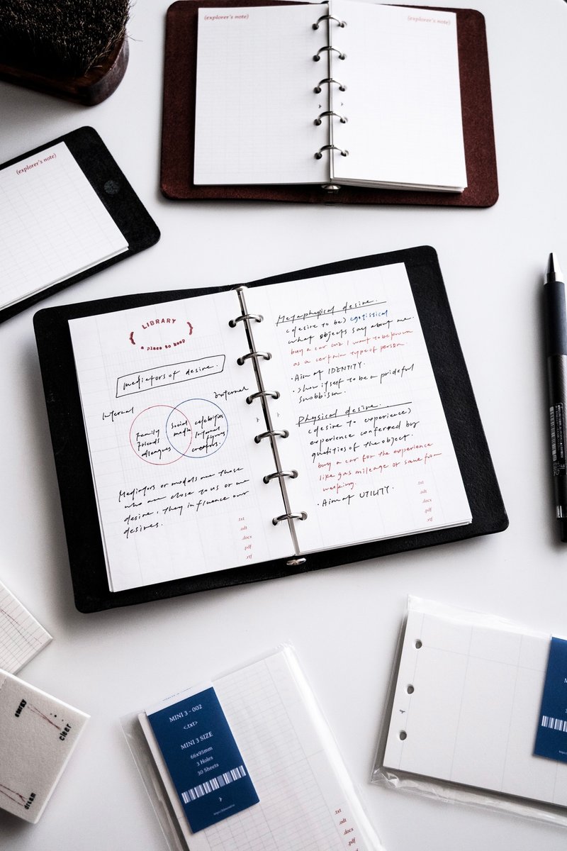 原創 A7 / pocket 手帳活頁紙 50張入 5款設計 - 筆記本/手帳 - 紙 