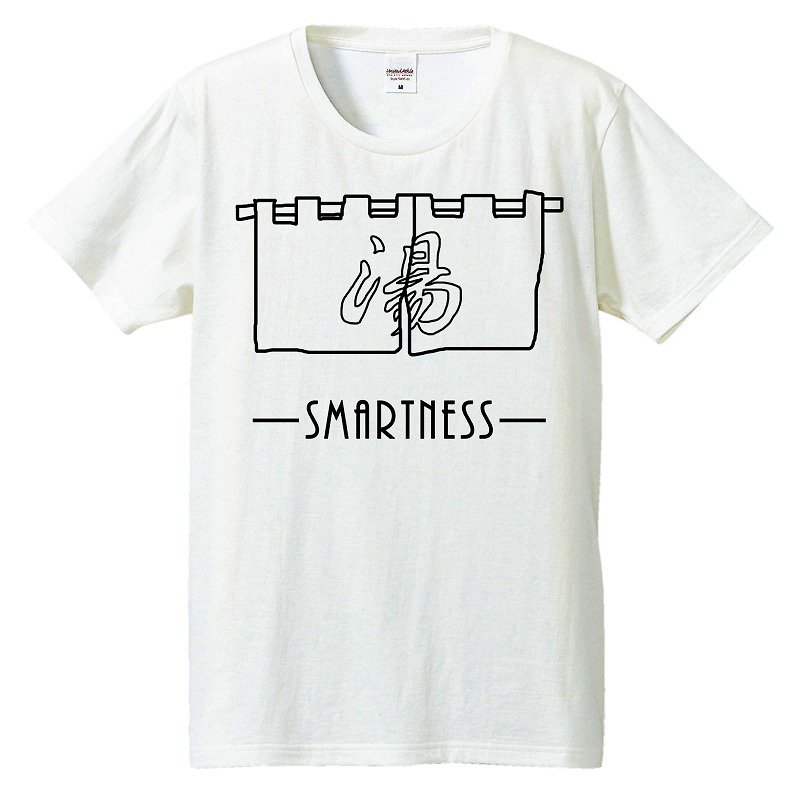 Tシャツ / Smartness (銭湯) - 男 T 恤 - 棉．麻 白色