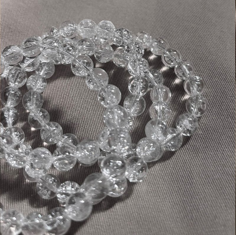 SS&CO | 喜馬拉雅冰裂白水晶手串 - 手鍊/手環 - 水晶 白色