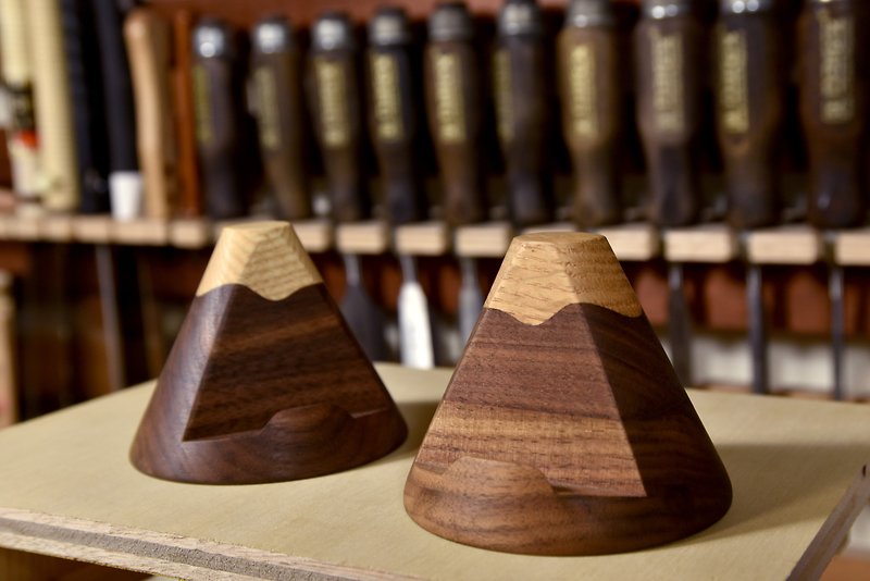 Mount Fuji Phone Stand - Phone Stands & Dust Plugs - Wood Brown