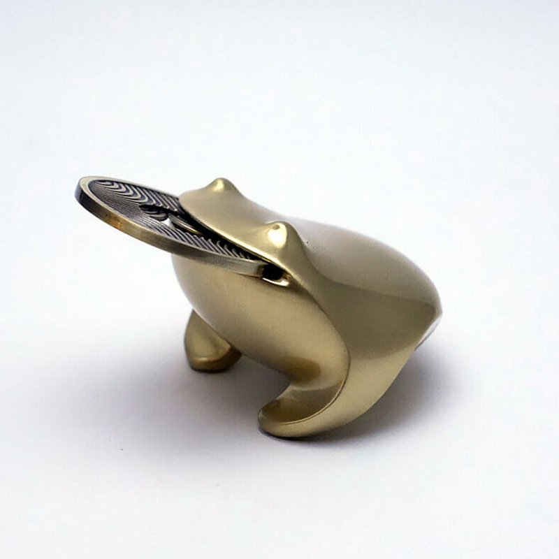 限時一天贈荷葉【招財小物】招財揪吉 揪吉千財-青古銅 - 擺飾/家飾品 - 貴金屬 卡其色