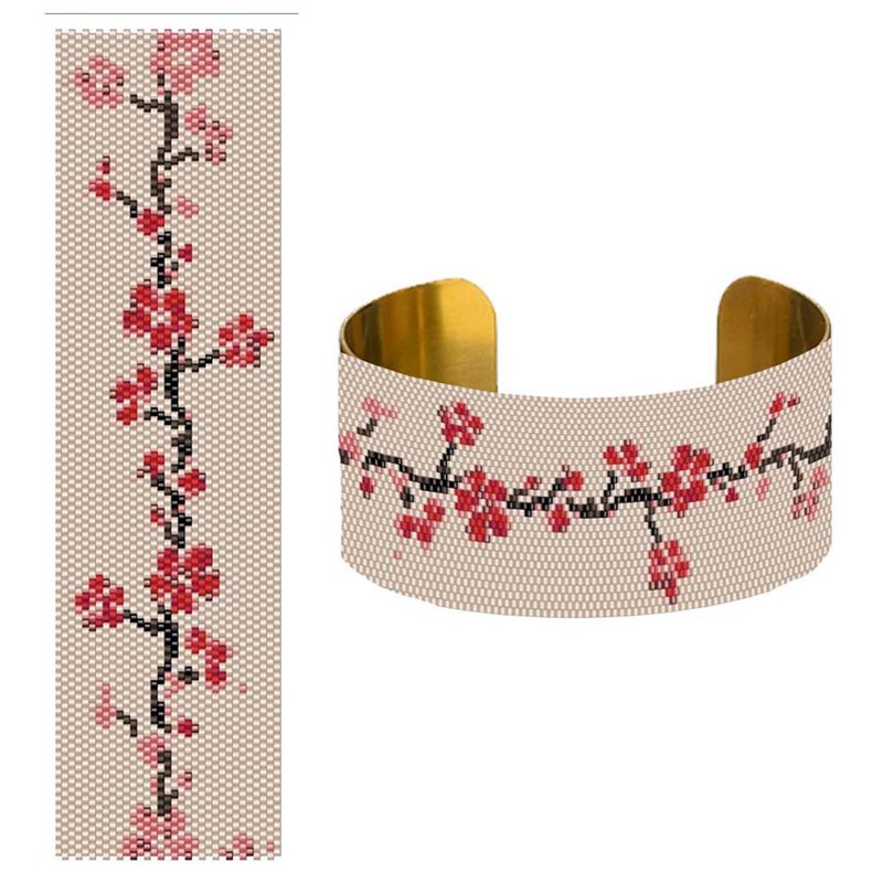 Peyote Pattern Bracelet, Beading Bracelet, Miyuki Delica Pattern, Peyote Stitch - 其他數位設計 - 其他材質 