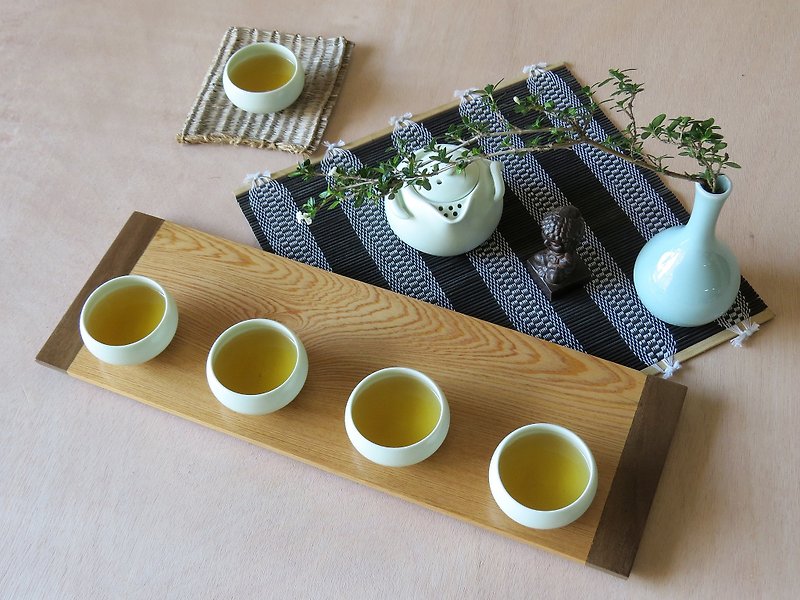 HO MOOD Deconstruction Series-Handmade Log Tea Tray - ที่รองแก้ว - ไม้ 