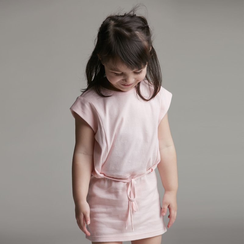 Down shoulder personalized dress (pink/blue) - อื่นๆ - ผ้าฝ้าย/ผ้าลินิน สึชมพู