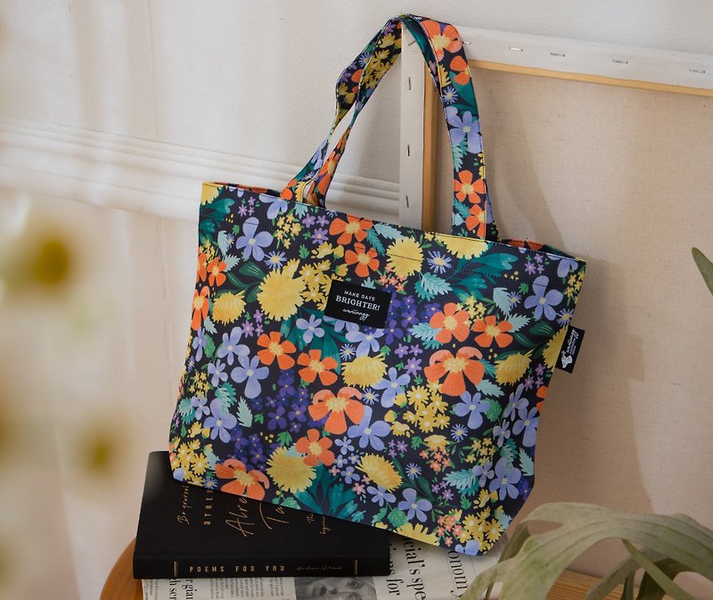 Printed handbag- Midsummer Flower Night - Handbags & Totes - Plastic Multicolor