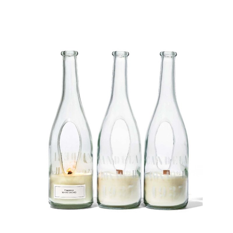 Discontinued decision!!! WINE BOTTLE CANDLE Home Creative - Wine Bottle Aromatherapy Candle - น้ำหอม - แก้ว สีใส