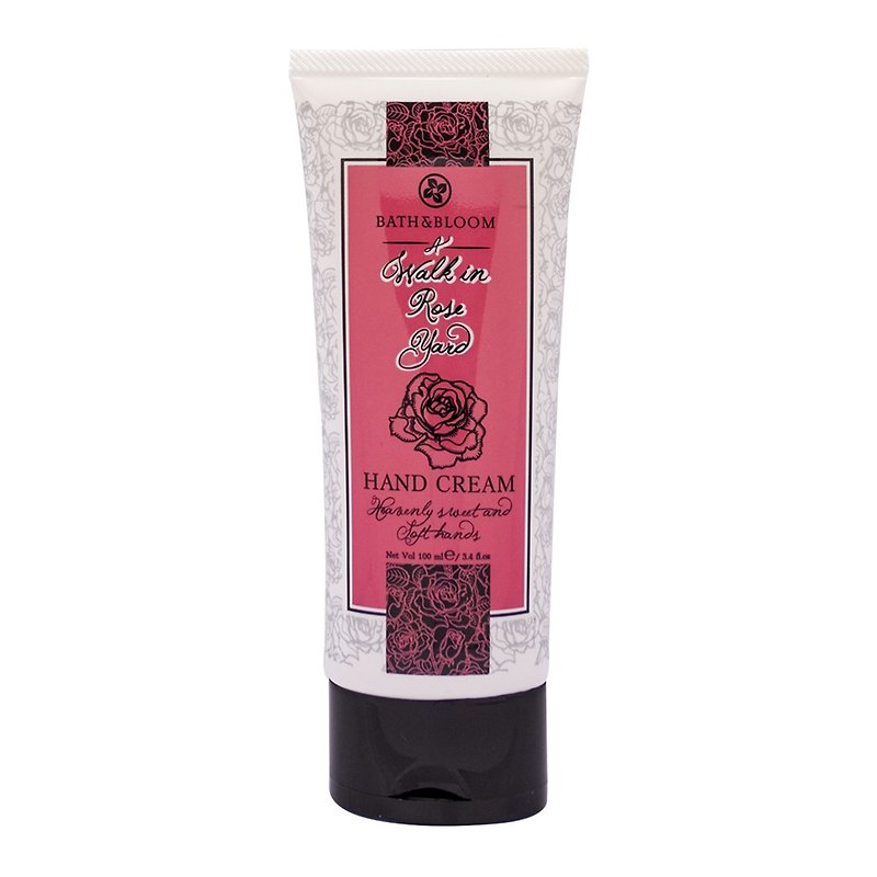 【Bath & Bloom】Wandering Rose Garden Hand Cream 100ml - บำรุงเล็บ - พลาสติก สึชมพู