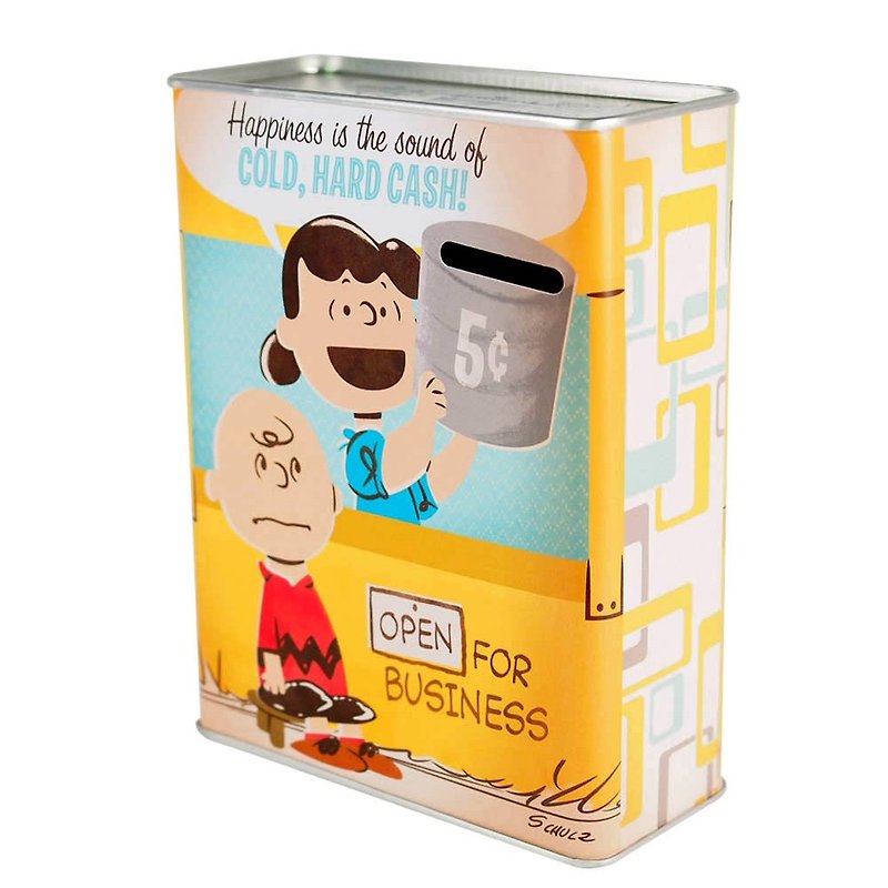 Snoopy Tin Deposit Box【Hallmark-Peanuts Snoopy Storage/Others】 - กระปุกออมสิน - โลหะ หลากหลายสี