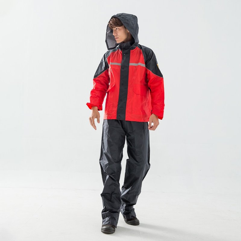 Sheeld Two-Piece Raincoat - Red - Umbrellas & Rain Gear - Plastic Red