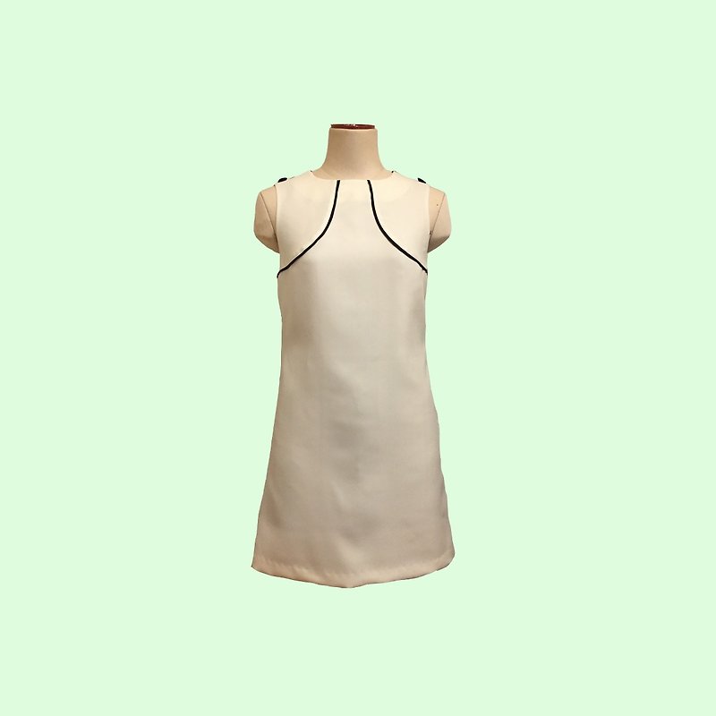 retro one-piece dress christiane2 - One Piece Dresses - Polyester White