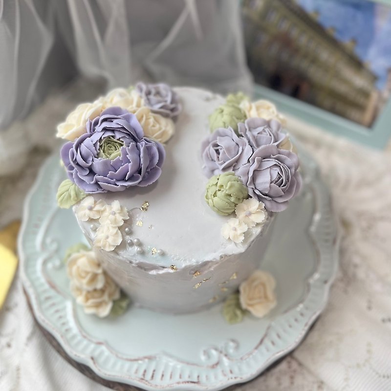 【オーダーメイドケーキ】韓国のデコレーション/記念日/バースデーケーキ - ケーキ・デザート - その他の素材 ピンク