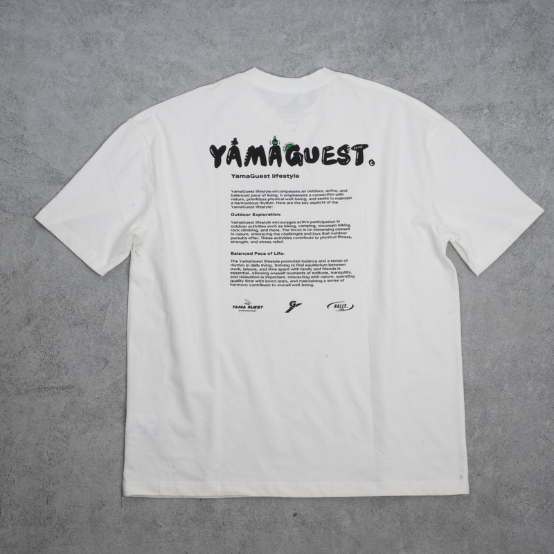 [Function x Mountain Aesthetics] ST01 - YamaGuest T-shirt (White) - เสื้อฮู้ด - ไนลอน ขาว