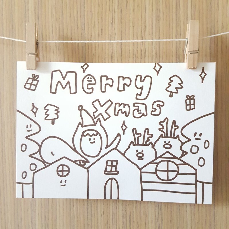 寧のクリスマスカード＃5 - カード・はがき - 紙 