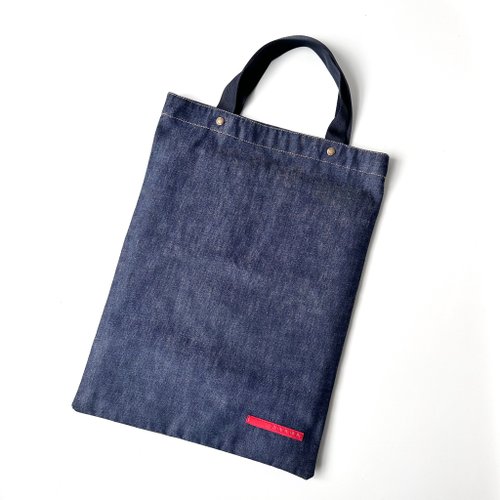【 Old Bones Vintage 】 PRADA sport紅標系列中性單寧托特包E45 vintage