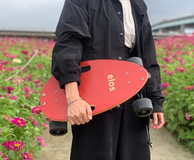 Elos アーバン スケートボード・モビリティボード I マルーンレッド 