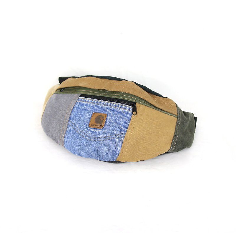 Back to Green:: carhartt Remade splicing pockets vintage (bc-03) - Messenger Bags & Sling Bags - Cotton & Hemp 
