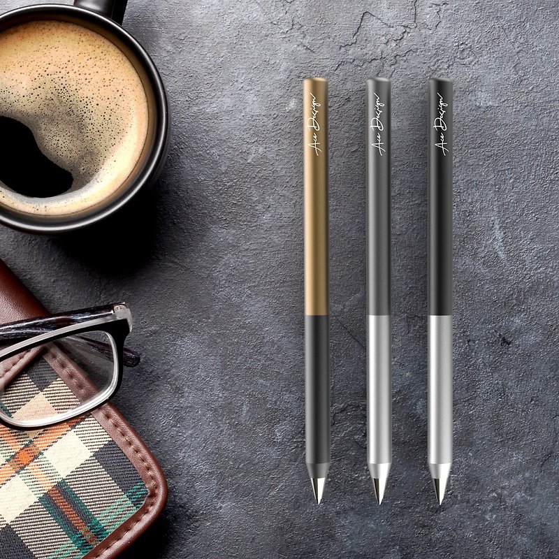 Customized [Metal Eternal Ballpoint Pen Gift Box] supports three kinds of pen heads/leather pen holders/creative gifts - อื่นๆ - อลูมิเนียมอัลลอยด์ หลากหลายสี