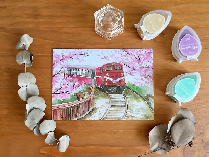 Zoe's fores Alishan cherry blossom postcard cs55 - การ์ด/โปสการ์ด - กระดาษ 