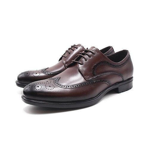 米蘭皮鞋Milano W&M(男)MD輕感菱形紋綁帶紳士皮鞋 男鞋-咖色(另有黑色)