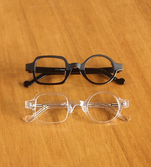 框框 2ND FRAME 不對稱板材眼鏡框-透明/黑色/透灰 | 創意配件| 禮物