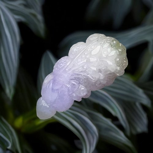 瓔珞珠寶盒 E.L.Jewelry Box 冰種紫羅蘭翡翠巧雕白菜 | 天然緬甸翡翠A貨 | 送禮