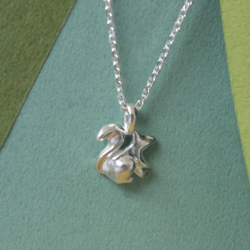 sixsensejewelry 動物系列--靈敏機警松鼠銀項鍊