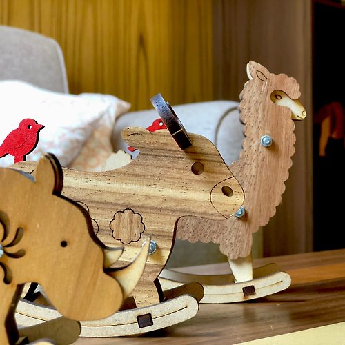 卷木森活館 【手作DIY】動物 造型 可愛 木製筆架 文具收納 辦公室用品 實用