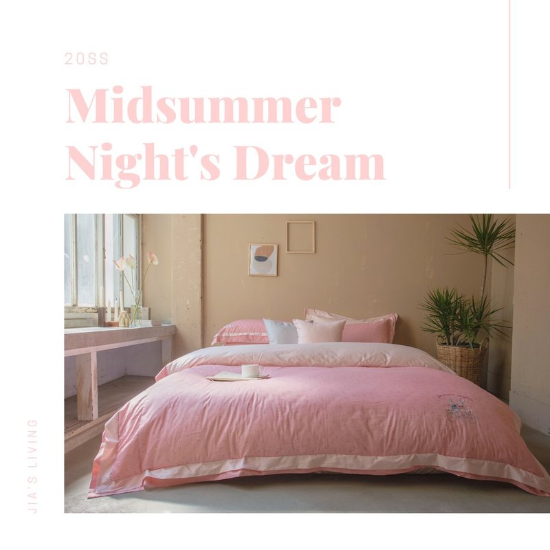 仲夏夜-纓絡粉-100%精梳棉床包組 - 寢具/床包 - 棉．麻 