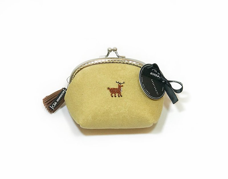 Reindeer slugs handmade limited arch ugly gold bag - ginger yellow - กระเป๋าใส่เหรียญ - เส้นใยสังเคราะห์ สีเหลือง
