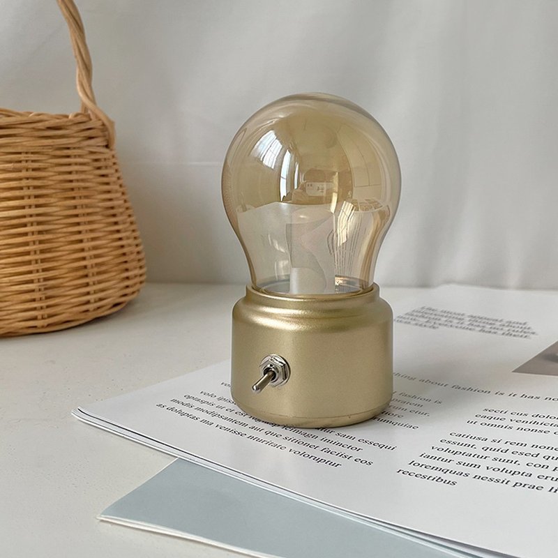 【Feigoh 馡閣】【聖誕禮物】文藝復興工業風LED迷你床頭情境小夜 - 燈具/燈飾 - 其他金屬 