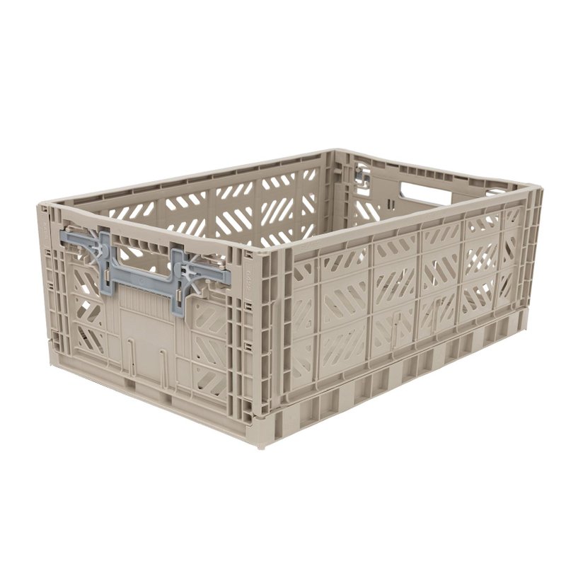 Turkey Aykasa Folding Storage Basket (L) - Khaki - Storage - Plastic 