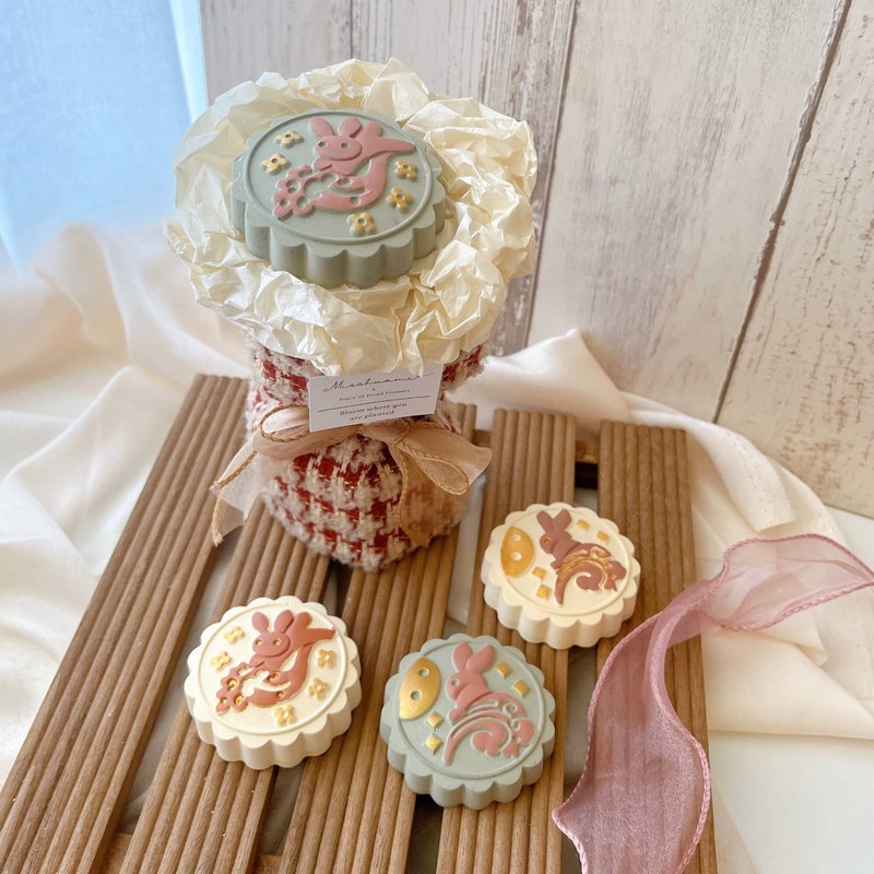 Mid-Autumn Mooncake Expansion Stone Bouquet Gift Box - Fragrances - Porcelain Multicolor