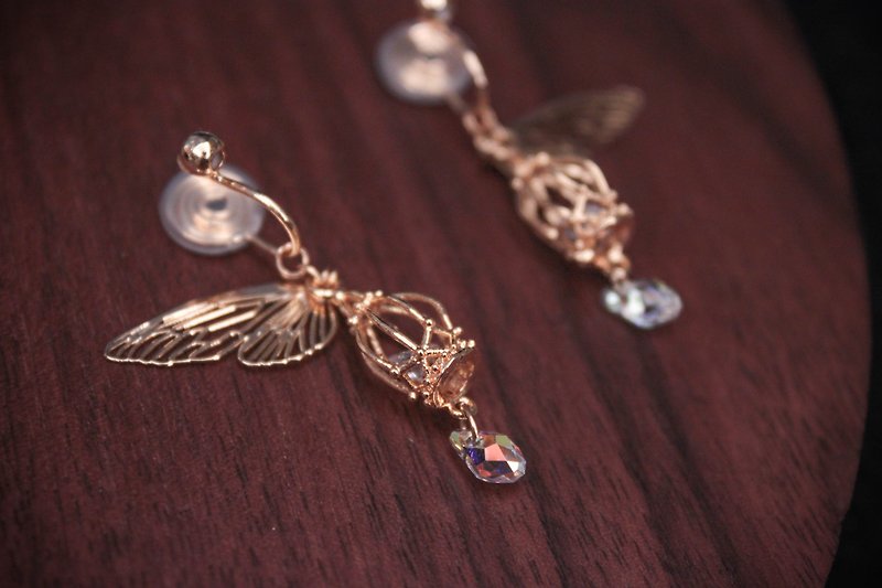 (Myluna Story) Fairy Lamp Clip-On - ต่างหู - โลหะ สีทอง