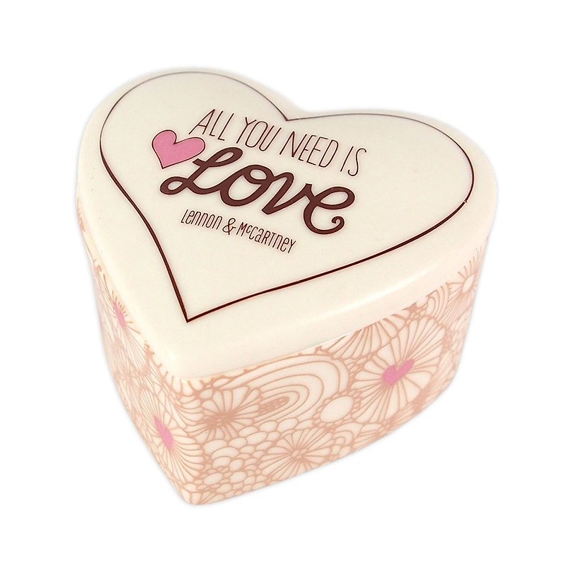 The Beatles All you need is love Ceramic Collection Box【Hallmark-Gift】 - กล่องเก็บของ - ดินเผา หลากหลายสี