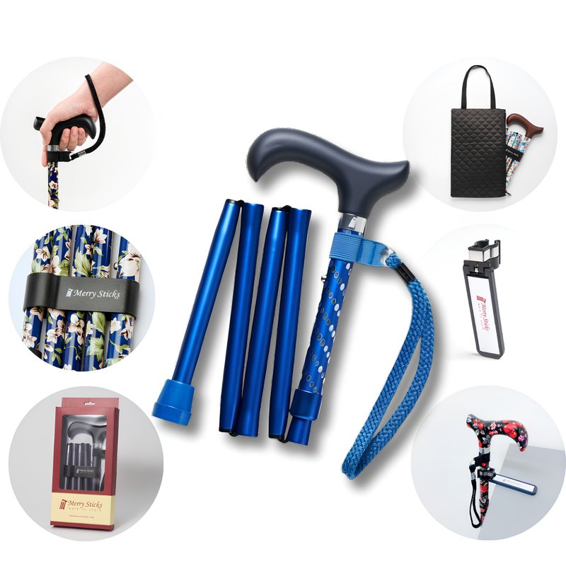 【聖誕禮盒組】璀璨星空 閃耀折疊手杖-星空藍 長輩生日禮物 現貨 - 其他 - 鋁合金 藍色