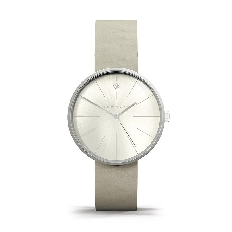 THE NEW YORK - LADIES SILVER LEATHER STRAP WATCH - Women's Watches - Other Materials Gray