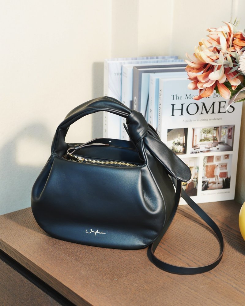 泰國手提包 Garrett Handbag - 黑色 Black - 側背包/斜背包 - 真皮 黑色