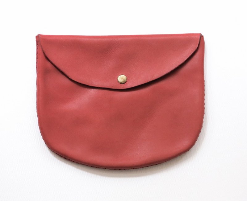 Round universal bag - กระเป๋าสตางค์ - หนังแท้ สีแดง