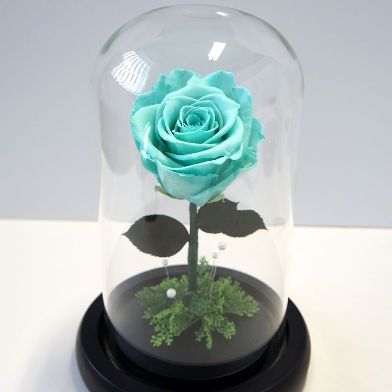 &quot;NEW&quot; Amaranth rose sense of large glass black bottom flower ceremony Little Prince Beast similar models mint green