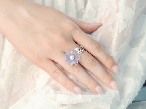 磨樣 Mode Yang 專業翡翠手鐲 藍星花 | 紫玉髓 / 珍珠 / 輕奢系列 | 天然寶石戒指