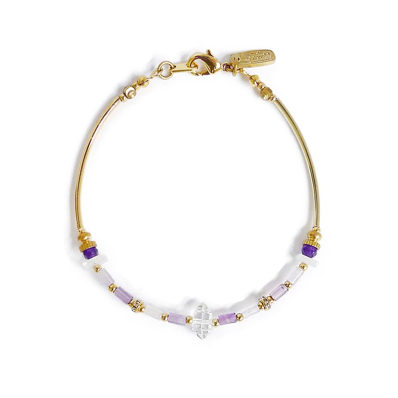 [Ficelle Princess yarn light jewelry] [Amethyst] Dragonfly makes rain - Bracelets - Gemstone 